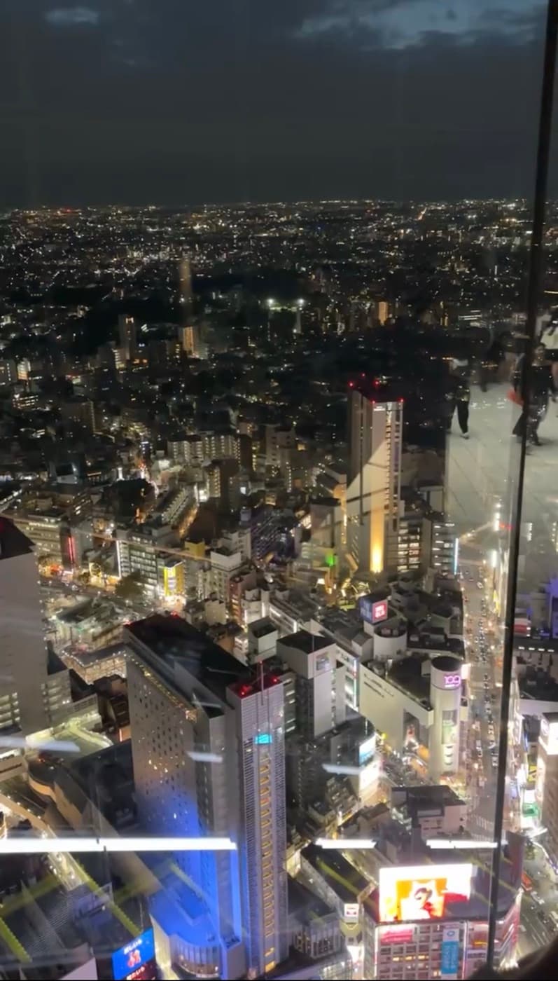 Nachtpanorama von Tokio vom Shibuya Sky aus